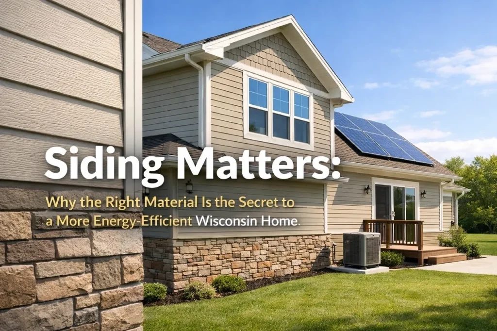 Two-story home featuring insulated lap siding and double-pane vinyl windows