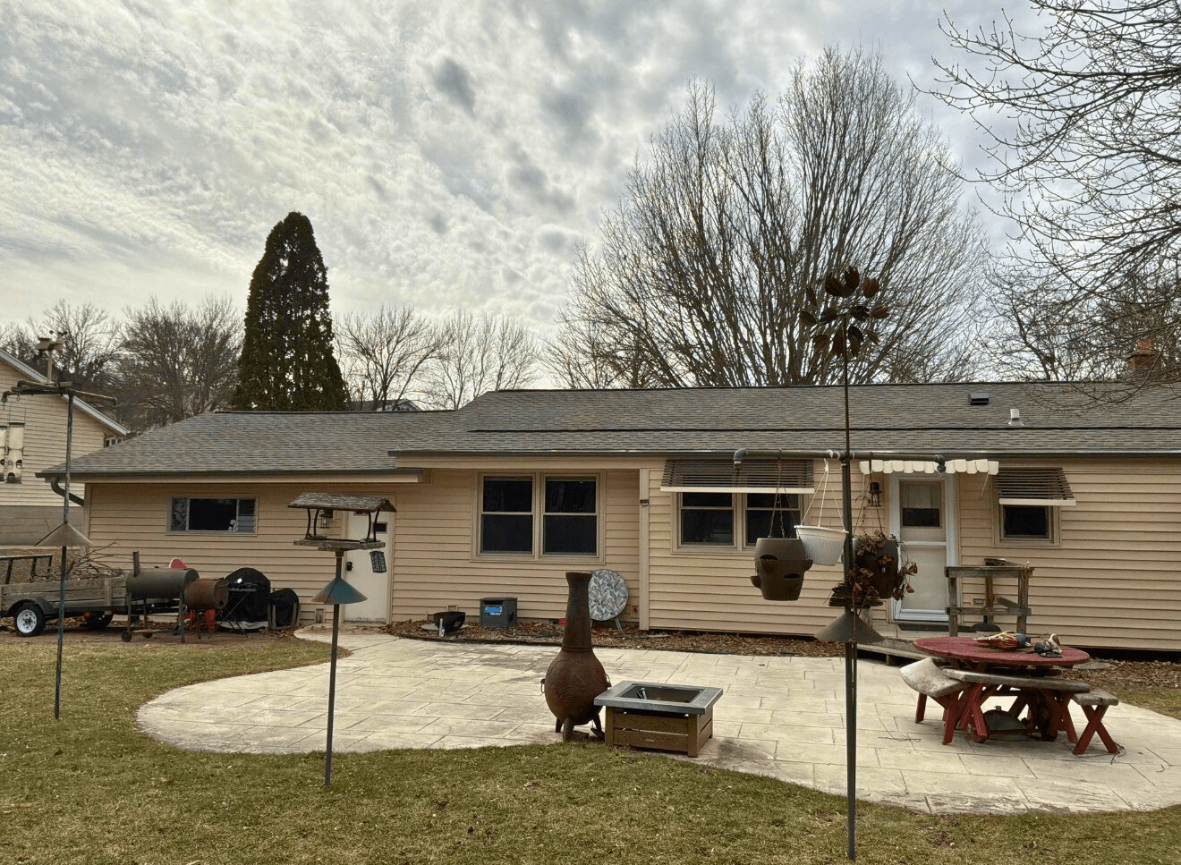 Finished Waukesha roof replacement showing neat shingle pattern and vents